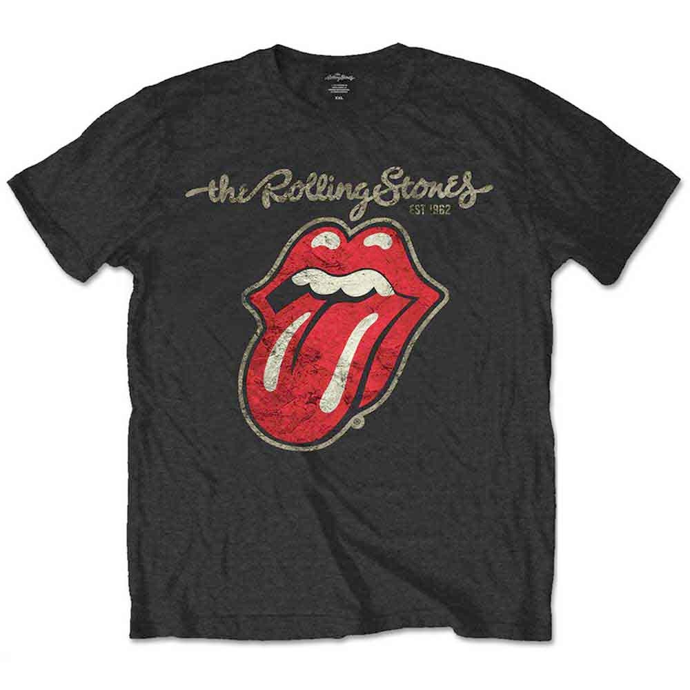 The Rolling Stones - Plastered Tongue Kids Tshirt - Black